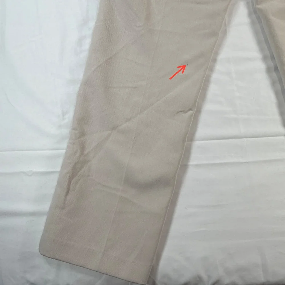 Abercrombie & Fitch Womens 30L Beige High Rise Tailored Trousers Slim Leg Pants